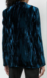 Velvet One-Button Blazer