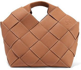 Woven Textured-Leather Tote