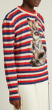 Striped Wool-Blend Rabbit Sweater