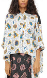 Paula Print Blouse White-Multicolor | DESIGNER INSPIRED FASHIONS