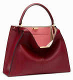 Peekaboo X-Lite Large Burgundy/Red Leather Bag