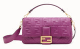 Baguette Large Leather Bag - Pale Yellow, Pale Blue, Purple | DESIGNER INSPIRED FASHIONS