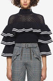 Striped Frill Sweater