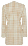 Button-Detail Tweed Mini Dress