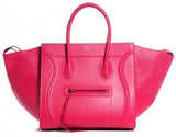 Grained Calfskin Medium Phantom Luggage, Fuchsia - DESIGNER INSPIRED FASHIONS
