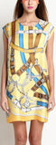 'Cavalcadour' Silk Shift Dress - DESIGNER INSPIRED FASHIONS