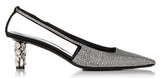 Crystal Embroidered Slingback Pumps