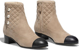 Suede and Leather Short Boots
