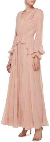 Peplum Waist Pink Dress