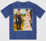 Hallucination Print T-Shirt - Orange or Blue