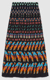 Exotic Print Pleated Skirt