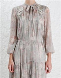 'Stranded Garland' Dress in Gray