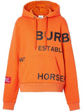 Horseferry Print Cotton Hoodie, Orange | DESIGNER INSPIRED FASHIONS