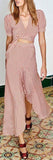 Printed Tie-Wrap Top & Matching Long Skirt - DESIGNER INSPIRED FASHIONS