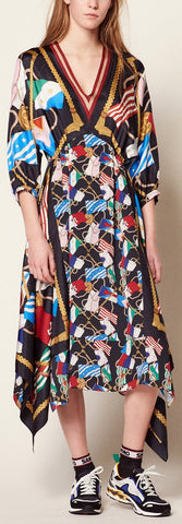 Asymmetrical Printed Dress