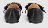 Embellished Leather Ballet Flat with Bow