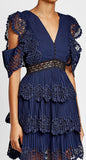 Pleated Dress with Embroidery