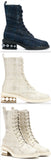 Pearl Ankle Boots - Blue or White