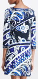 Square-Neck Printed Jersey Dress - DESIGNER INSPIRED FASHIONS