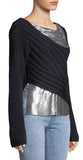 Chunky Chain Mail-Paneled Sweater