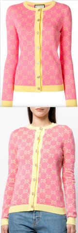 GG Jacquard Cardigan Sweater