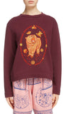 Oslavi Embroidered Bear Sweatshirt