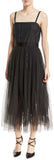 Paillette-Embroidered Dress w/ Tulle Skirt