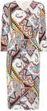 Paisley Printed Jersey Silk V-Neck Dress