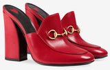 Princetown Leather High-Heel Mule in Red - DESIGNER INSPIRED FASHIONS