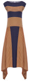 Stripe Knit Dress, Blue | DESIGNER INSPIRED FASHIONS