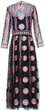 Embroidered Mesh Dress