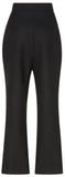 Black Rolled-Sleeve Blazer & Cropped Pant Set