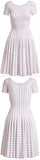 Knit Dress in Dotted Stripes - DESIGNER INSPIRED FASHIONS