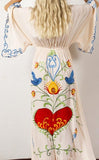 Embroidered Boho Maxi Dress
