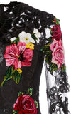 Long Sleeve Floral Lace Dress