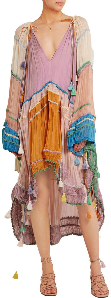 Crepon Tassel Dress - DESIGNER INSPIRED FASHIONS