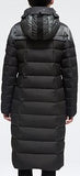 Space Print Paneled Puffer Coat, Black