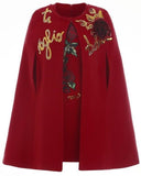 Embellished Cape-Coat and Dress Set