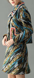 Tweed Jacket & Skirt Set-Multi