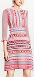Knit Ruffle-Trimmed Mini Dress