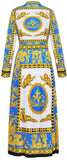 Baroque Printed Pleated Dress