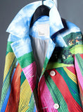 Multi Colored Scenic Printed Coat - DESIGNER INSPIRED FASHIONS