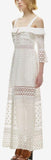 Long Sleeved Off Shoulder Maxi Dress - DESIGNER INSPIRED FASHIONS