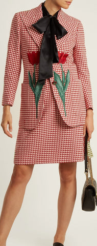 Embroidered Blazer & Mini Skirt Set