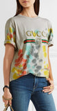 Printed Tie-Dyed Cotton-Jersey T-Shirt
