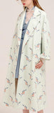 Bird & Floral Embroidered Long Wool & Cashmere Coat - DESIGNER INSPIRED FASHIONS