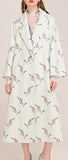 Bird & Floral Embroidered Long Wool & Cashmere Coat - DESIGNER INSPIRED FASHIONS