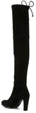 'Highland' Tall Suede Boots - ( Black, Grey, Wine Red, Beige ) - DESIGNER INSPIRED FASHIONS