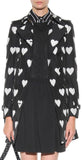 'Sandringham' Black & White Heart Printed Trench Coat - DESIGNER INSPIRED FASHIONS