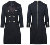 Double-breasted Suit Jacket-Dress in Black - DESIGNER INSPIRED FASHIONS
